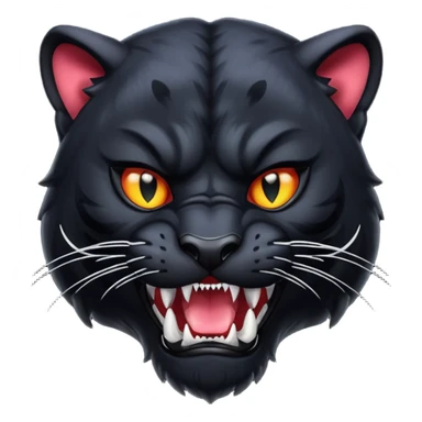 panther with fangs sticker