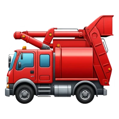 garbage truck red sticker