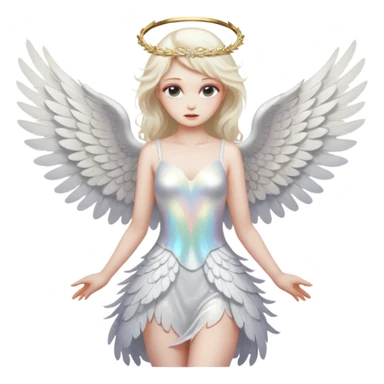 Glitter fallen angel sticker