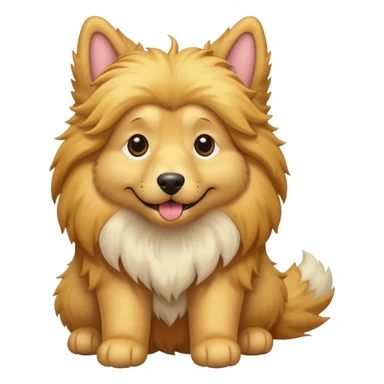 long fur dog sticker
