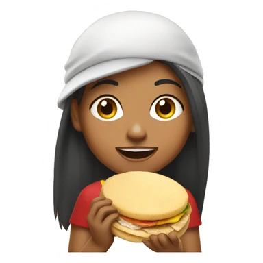 Venezuelan girl eating arepa sticker