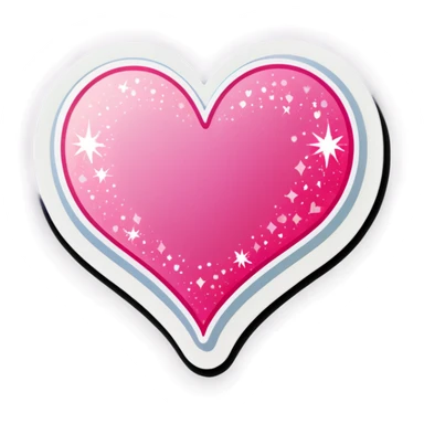 Pinky sparkling heart sticker