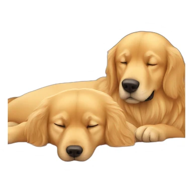 Golden retriever sleep with man sticker