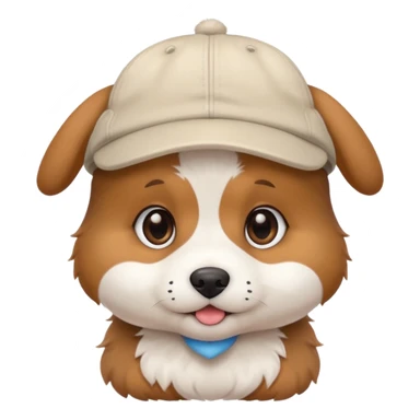 baby dog with a cap sticker