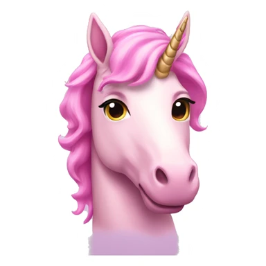 Pink unicorn emoji 🦄 sticker