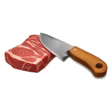 Carne asada with a knife that has engraved on it KTN sticker