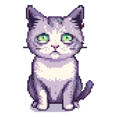 nervous cat sticker