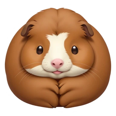 Meme-Worthy Cute Sleeping Brown Guinea Pig Portrait Emoji, Head resting peacefully with a contented smile, showcasing a delightfully chubby build and a luxuriously soft brown coat, eyes shut in a serene, cozy nap, Simplified yet hilariously adorable features, highly detailed, glowing with a soft, drowsy light, high shine, relaxed and utterly lovable, stylized with an air of playful laziness, bright and heartwarming, soft glowing outline, capturing the essence of a comically sleepy guinea pig, so meme-worthy it feels like it could instantly become the next viral sensation of adorable slumber! sticker
