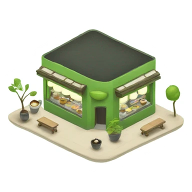 Matcha coffee shop sticker