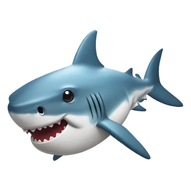 Shark with heart eyes sticker