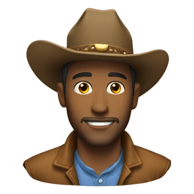 Man who has cowboy hat and ride horse sticker