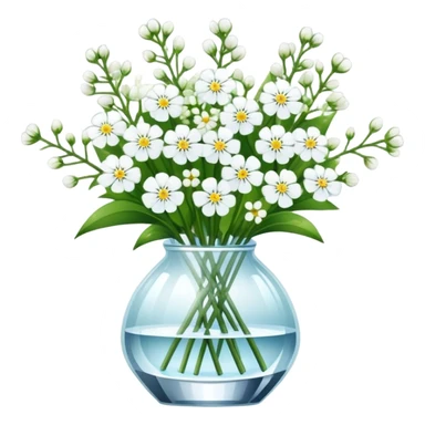 Bouquet Gypsophila in crystal vase sticker