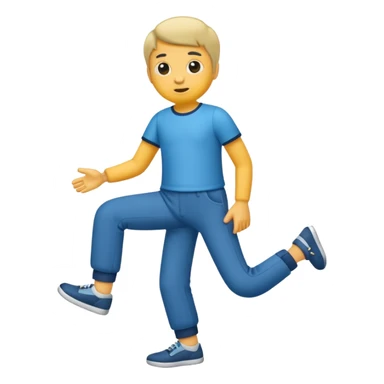 A little guy with no limbs but legs with pants sticker