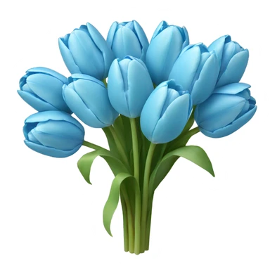 bouquet of light blue tulips sticker