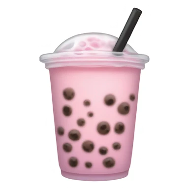 Light Pink boba tea realistic  sticker