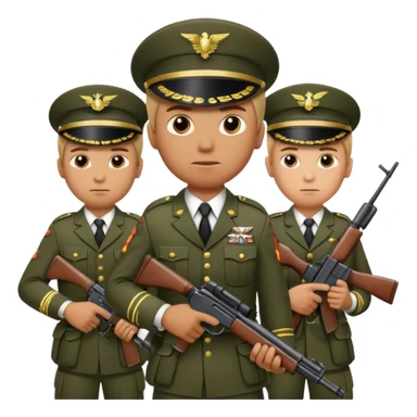 Thousand of gun men standing up sticker