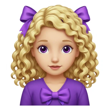 A blonde long cute curly hair make a really everything purple sticker
