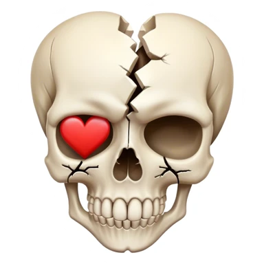broken heart and skull 💔💀 sticker