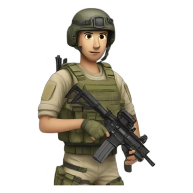 Airsoft player sticker