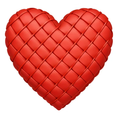 heart with a woven texture sticker