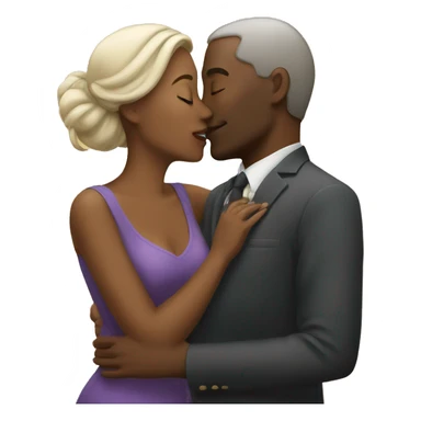 happy couple kissing sticker