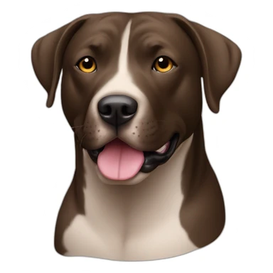 Perro  labrador pitbull café oscuro sticker