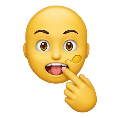 Emoji qui ce croque le doigts  sticker