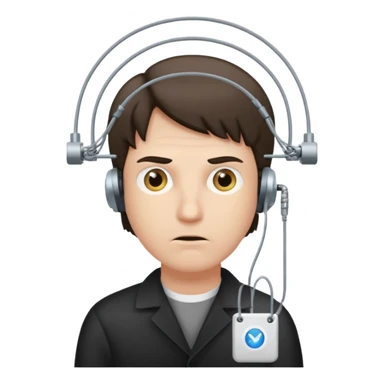 Neo getting knowledge downloaded to his mind by that wire and pin  sticker