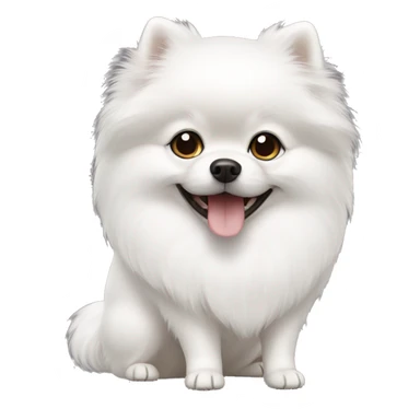 White Pomeranian sticker