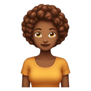 mulher jovem cabelo longo castanho com iluminado loiro, fazendo um coração com as mãos sticker