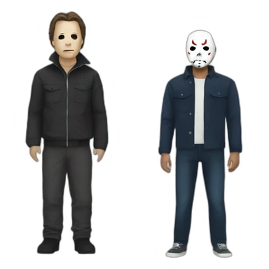 Michael myers and Jason sticker