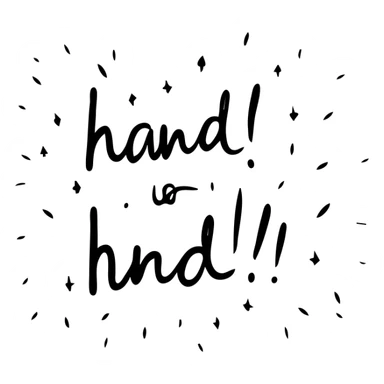 quotes icon, hand drawn black outlined style sticker