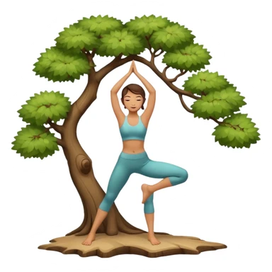 Brunette girl yoga sticker