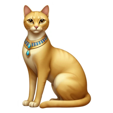 Egyptian cat sitting full body sticker