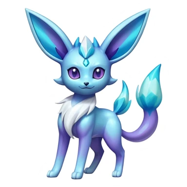 Shiny colorful Glaceon-Espeon-Pokémon sticker