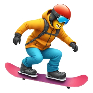 Me snowboarding sticker