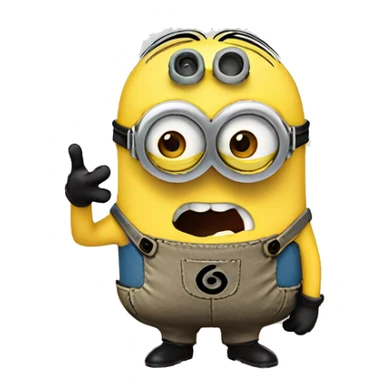 Minion whispering with one hand over the mouth looking to the left sticker