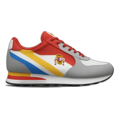 Jogging shoes Spanish flag sticker