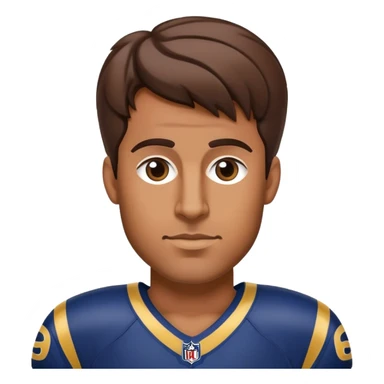 Chill guy in LA Rams gear sticker