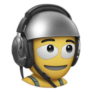 moaï casque musique sticker