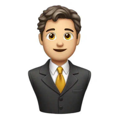 Hugo Ritter en costume cravate sticker