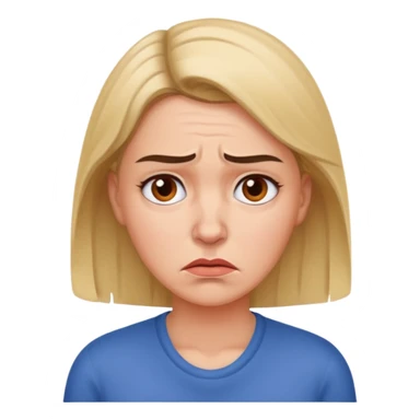 A worried woman sticker