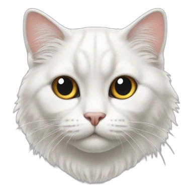 gato persa blanco sticker
