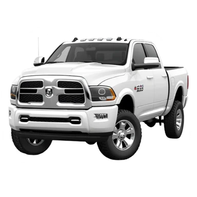 White 2025 Ram 2500 crew cab sticker