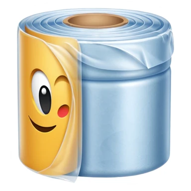 plastic wrap roll sticker