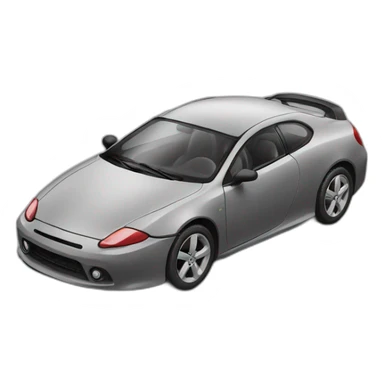 Cat grey and car black white red sticker