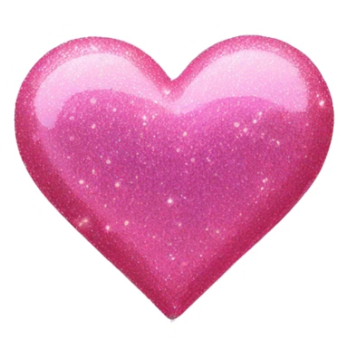 Pink glitter and sparkle heart sticker
