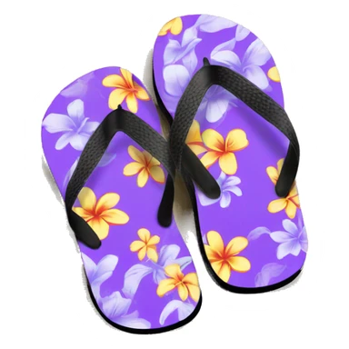 purple hawaiian flip flops sticker