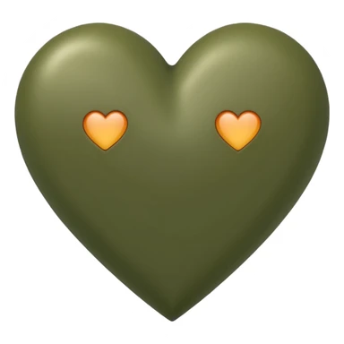 Generate a khaki green heart emogee for copy and paste sticker