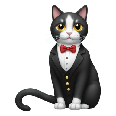 Cat wearing tuxedo sticker